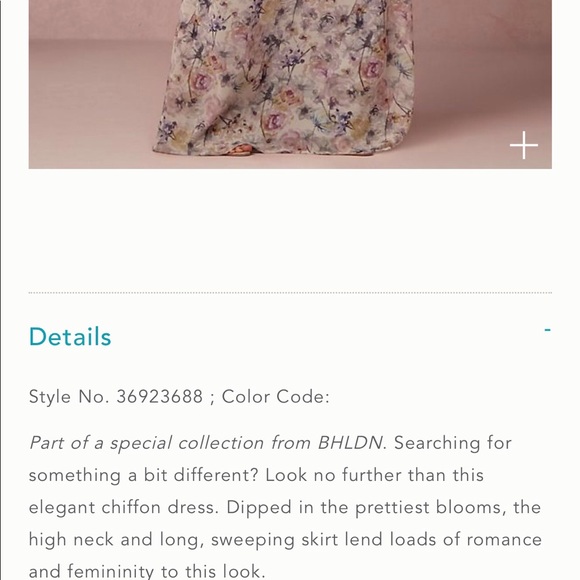 anthropologie bhldn maxi dress size 6 - Picture 5 of 8